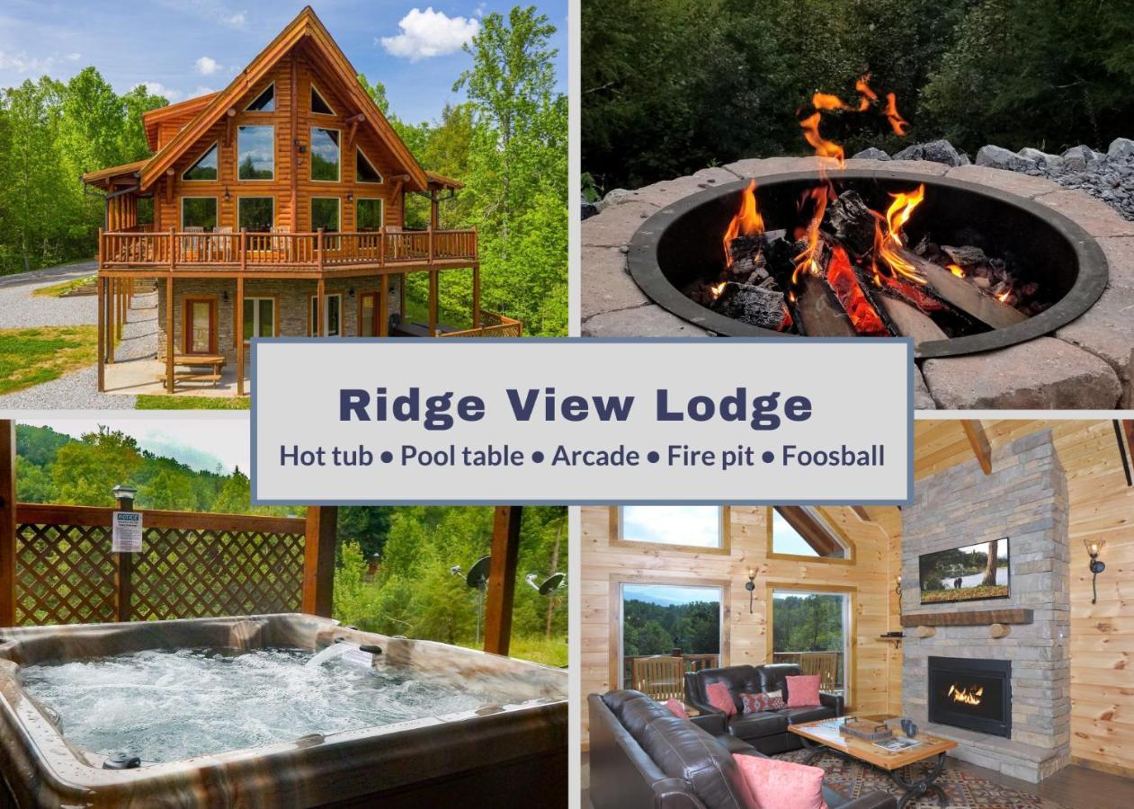 Ridge View Lodge Nature And Mountain View - Hot Tub - Firepit - Yard - Games Gatlinburg Exterior foto